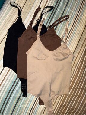 Never Worn Seamless Shaping Thong Style Bodysuit Trio